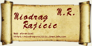 Miodrag Rajičić vizit kartica